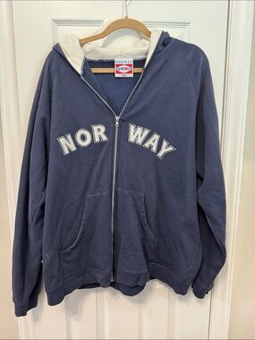 Navy Zip-Up Hoodie Jacket